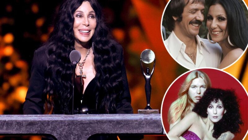 Cher jokes about two divorces at Rock & Roll Hall of Fame induction