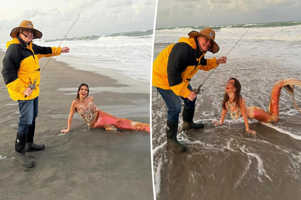 Bill Belichick, 72, hooks girlfriend Jordon Hudson, 24, as a mermaid for Halloween costume