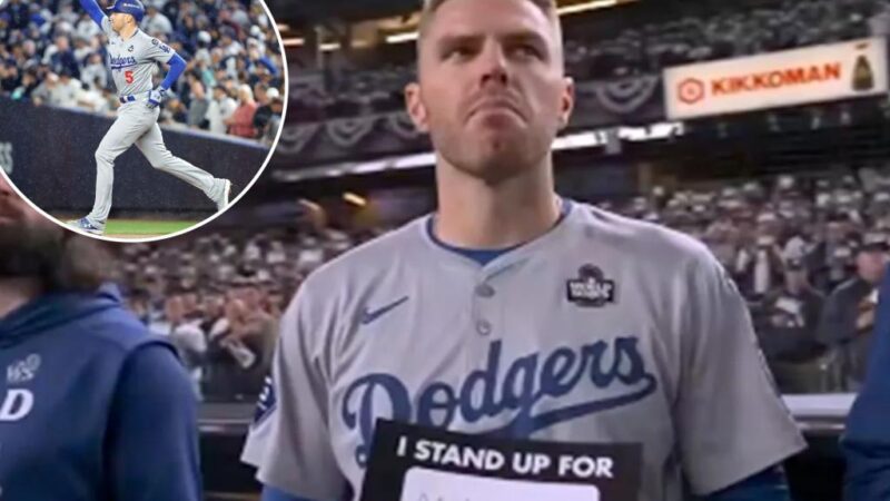 Freddie Freeman taunted by Yankees fan during cancer tribute