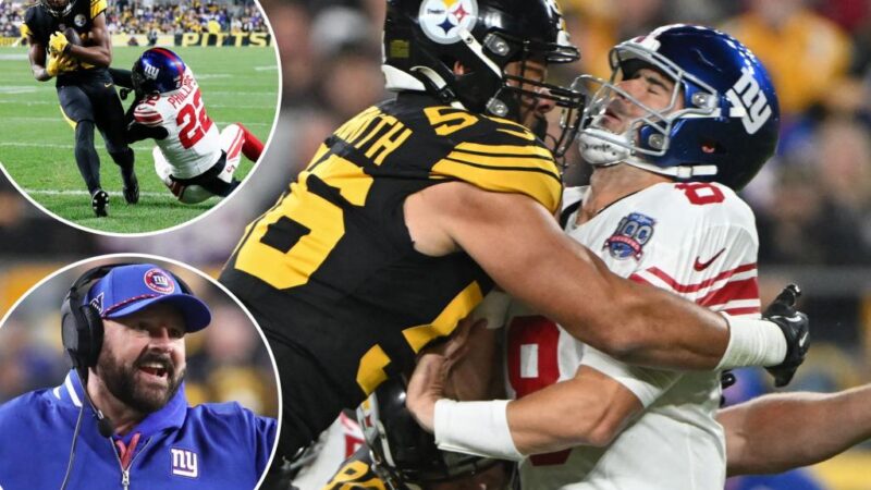 Giants wilt yet again in messy ‘MNF’ loss to Steelers