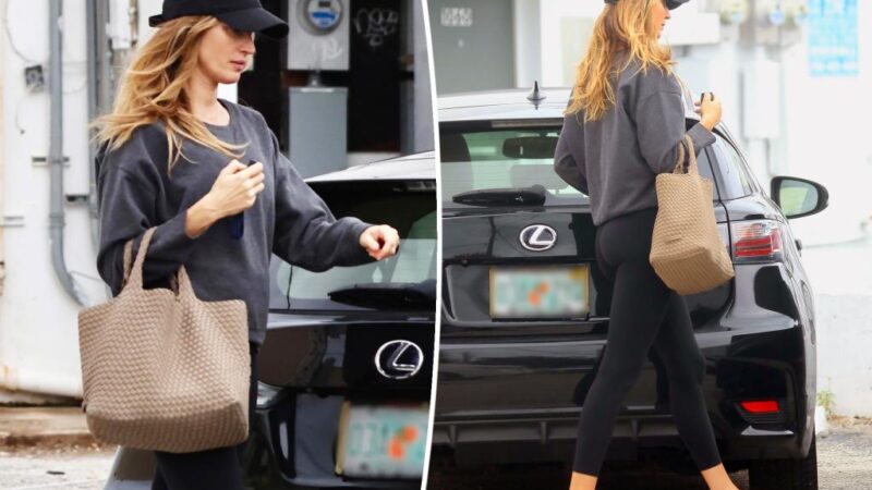 Gisele Bündchen appeared to cover her baby bump with large bag 2 weeks before pregnancy news