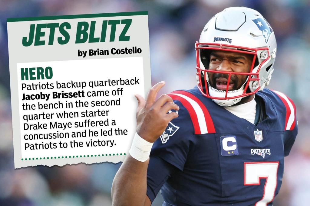 Heroes, zeros from Jets’ loss to Patriots: Jacoby Brissett was savior