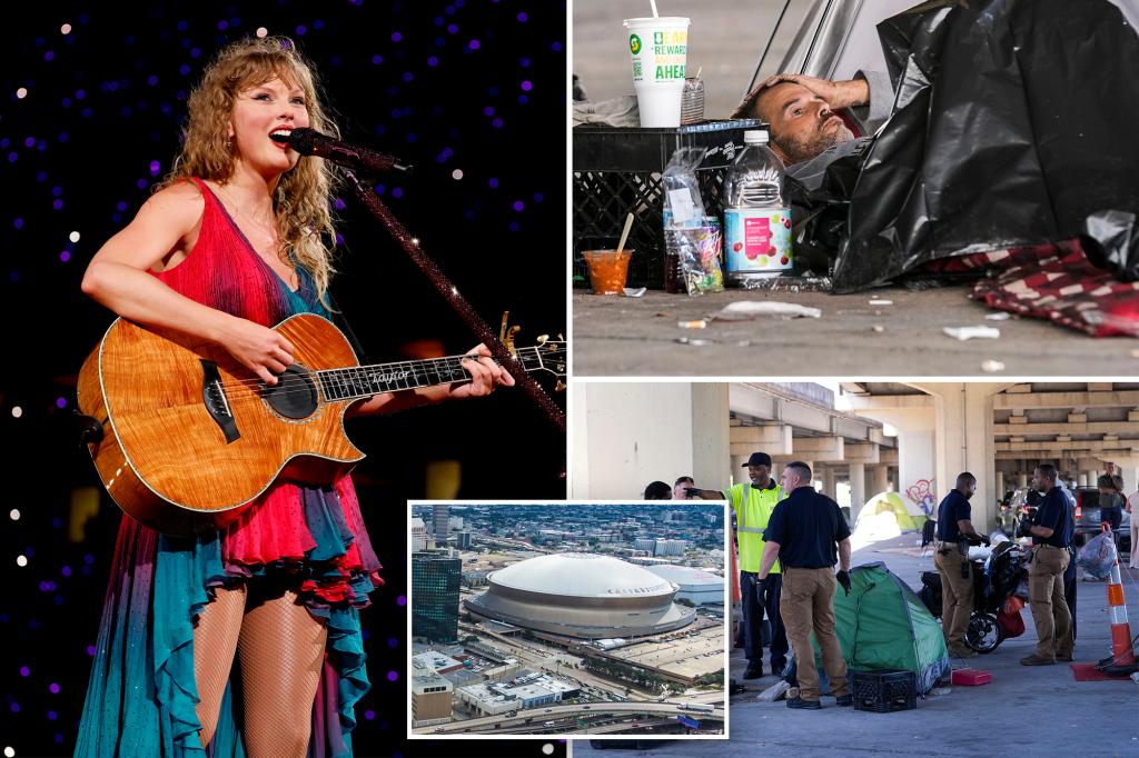 Homeless encampment is forced to move ahead of Taylor Swift show in New Orleans