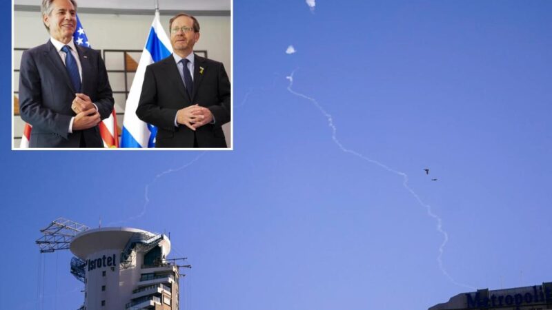 Israel shoots down rockets from Lebanon during Blinken visit to Tel Aviv