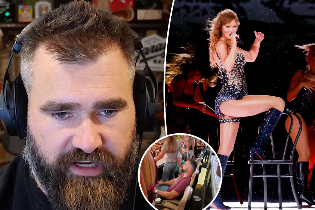 Jason Kelce denies falling asleep at Taylor Swift’s Miami show