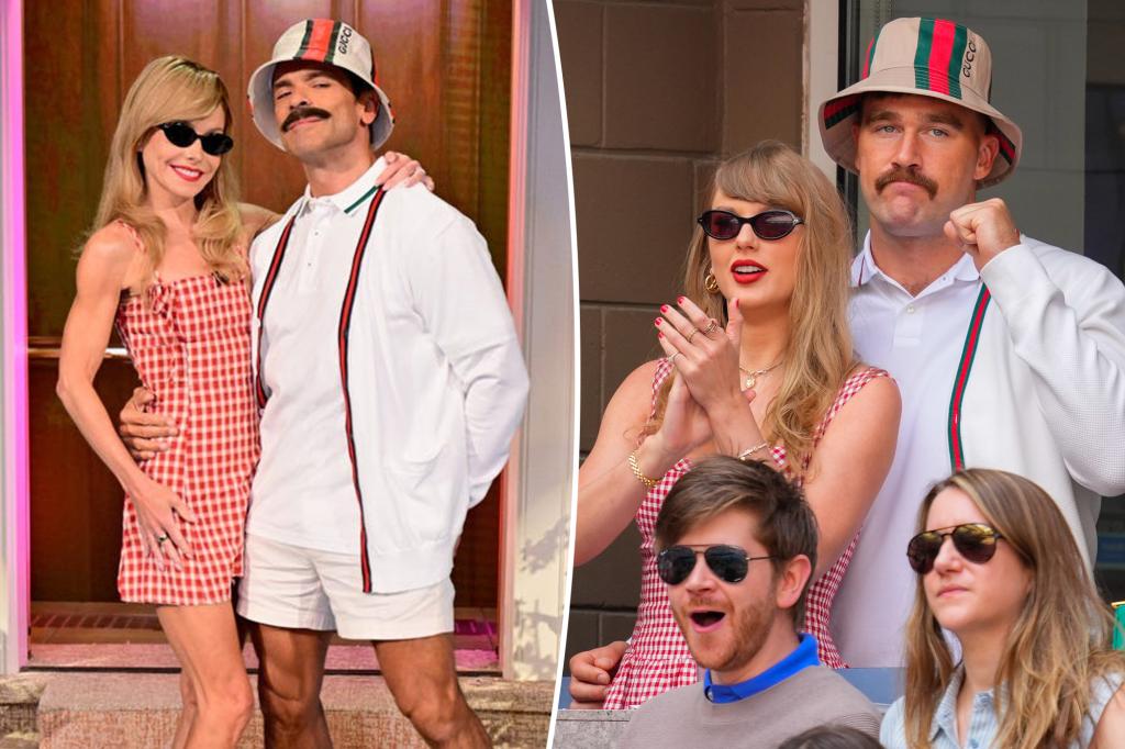 Kelly Ripa and Mark Consuelos dress up as Taylor Swift and Travis Kelce for Halloween again