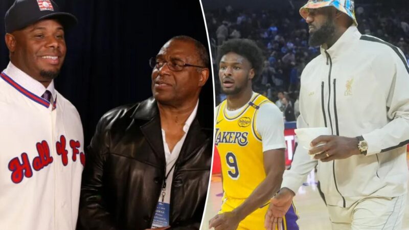 Ken Griffey Sr. and Jr. looking to see LeBron, Bronny James history at Lakers opener