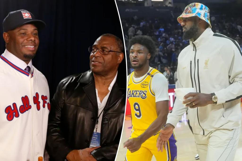 Ken Griffey Sr. and Jr. looking to see LeBron, Bronny James history at Lakers opener