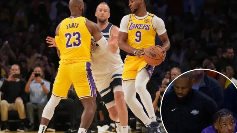 LeBron James gave Bronny some advice before NBA debut