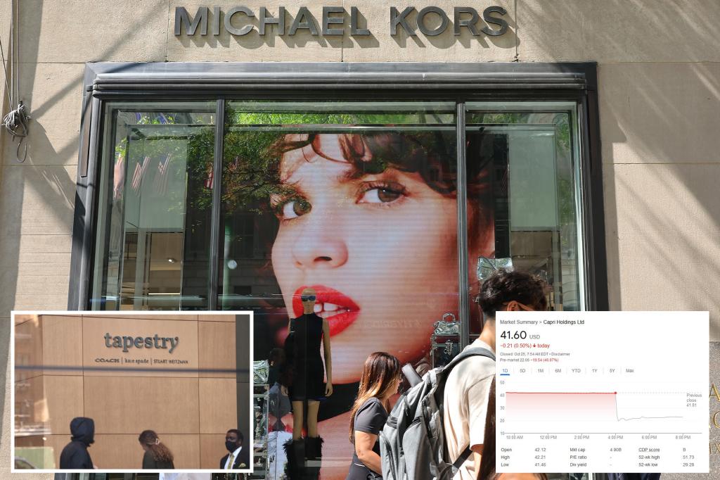 Michael Kors owner’s stock craters after judge blocks $8.5B merger of top US handbag makers