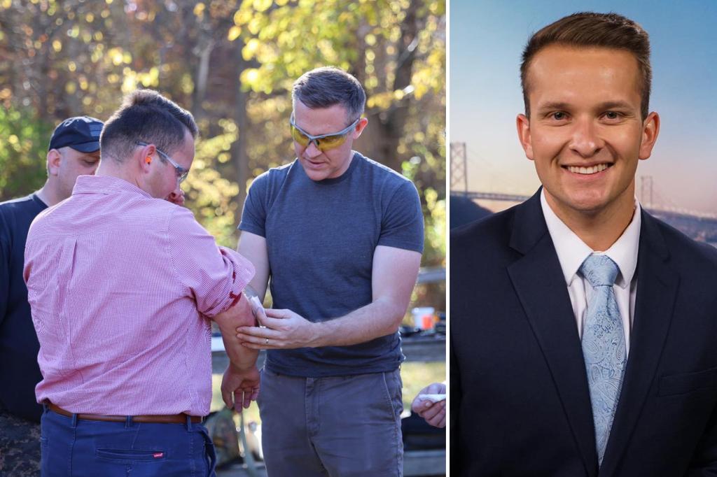 Missouri TV reporter hit by stray bullet fragment while covering campaign event at shooting range