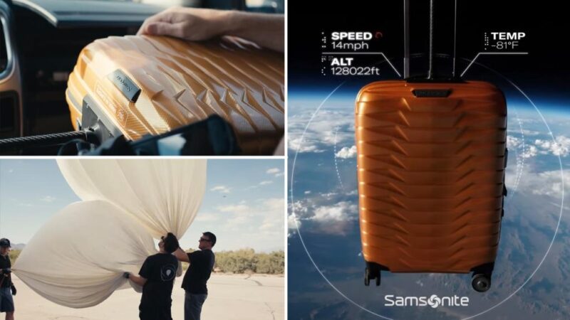 Samsonite launched a suitcase into space — then let it crash land