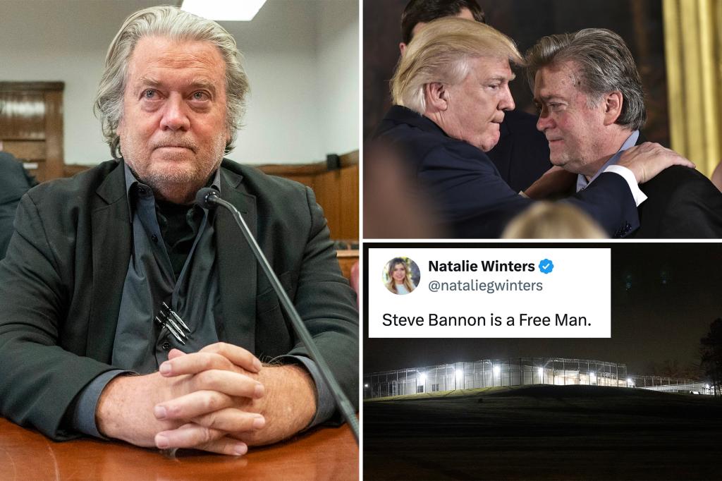 Steve Bannon released from prison after serving 4 months for contempt of Congress