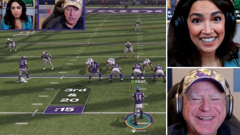 Tim Walz and AOC play Madden on Twitch in attempt an appeal to young male voters