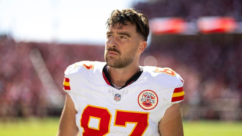 Travis Kelce mentions Super Bowl rematch hopes to George Kittle after Chiefs defeat 49ers: ‘Let’s do it again’