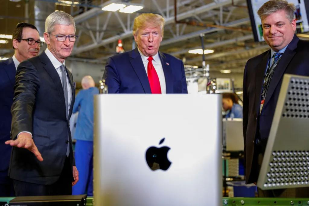 Trump says Apple’s Tim Cook called with concerns about EU penalties