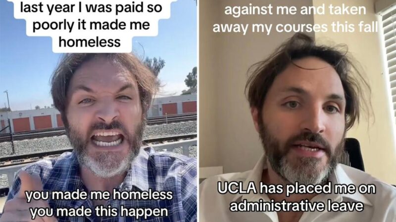 UCLA ‘homeless’ lecturer Dr. Daniel McKeown placed on leave for calling out school pay