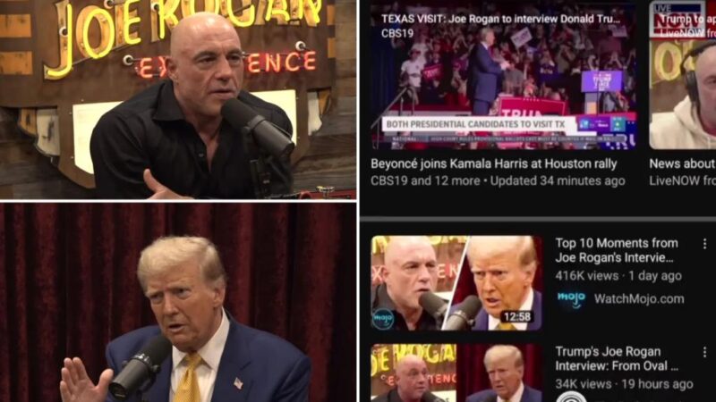 YouTube, Google accused of censorship as Joe Rogan’s Trump interview nearly impossible to find