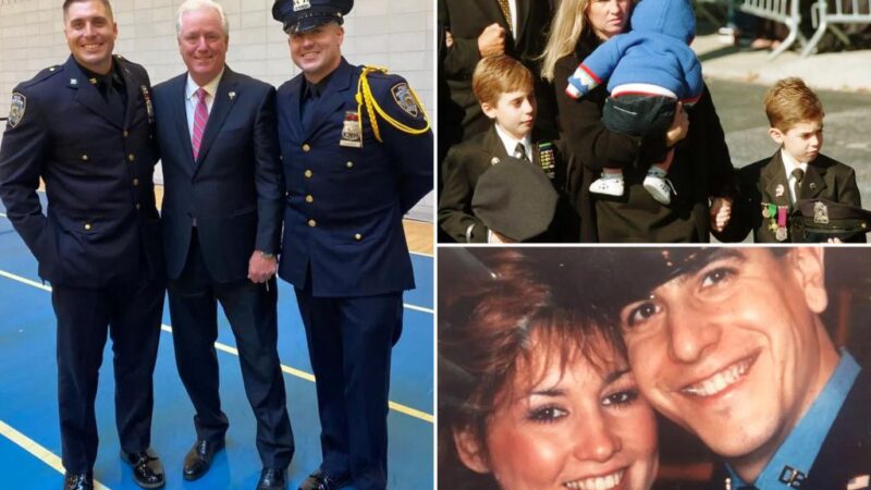 Cop sons of hero NYPD detective killed on 9/11 save shooting victim from dying on NYC sidewalk