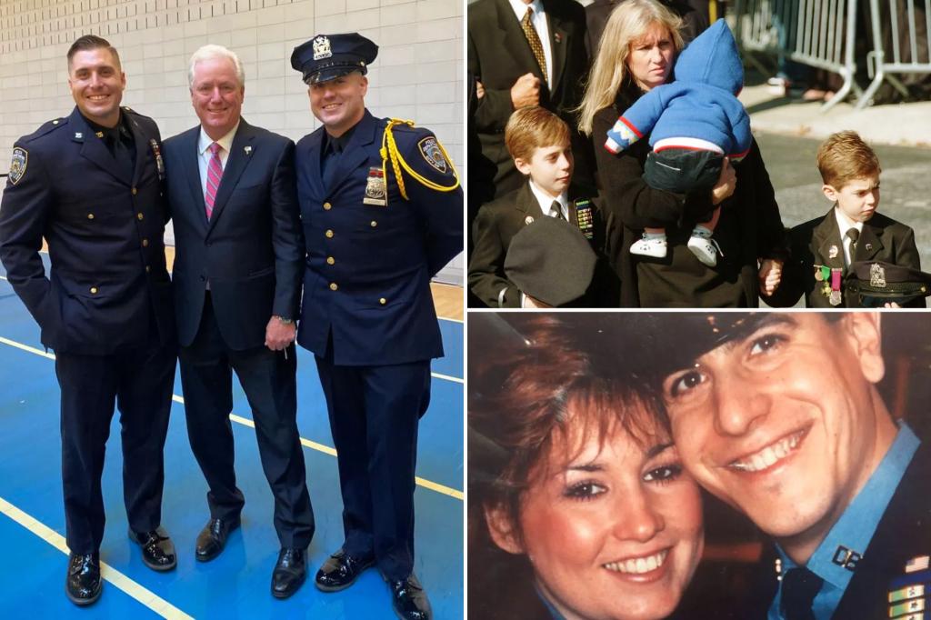 Cop sons of hero NYPD detective killed on 9/11 save shooting victim from dying on NYC sidewalk