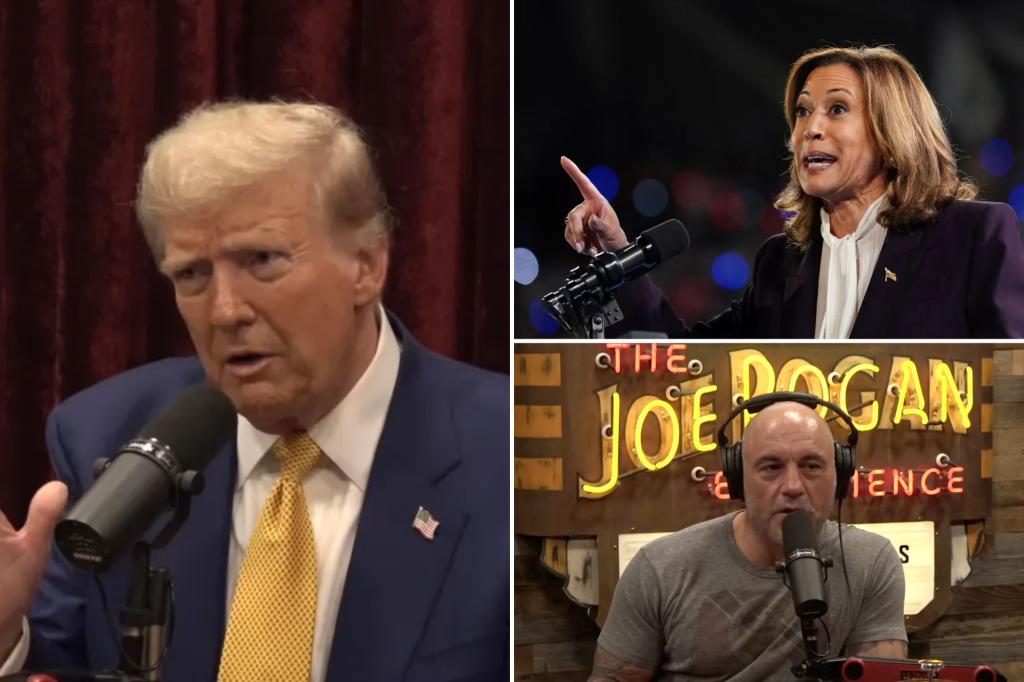 Trump says Kamala Harris couldn’t handle Joe Rogan, would be ‘comatose’