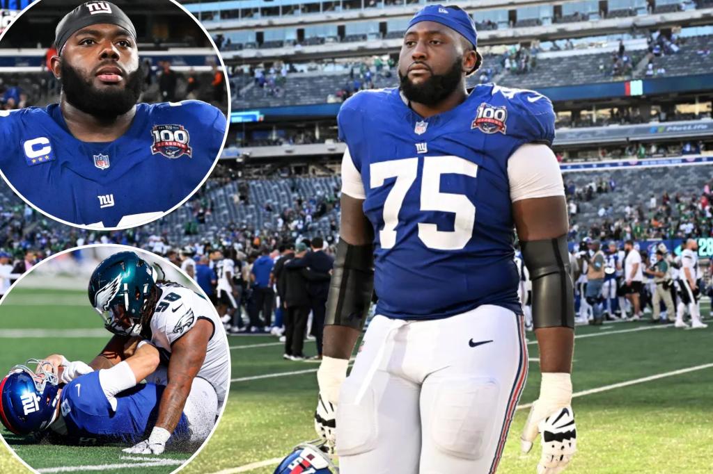 Giants could shuffle O-line after Joshua Ezeudu experiment fails again