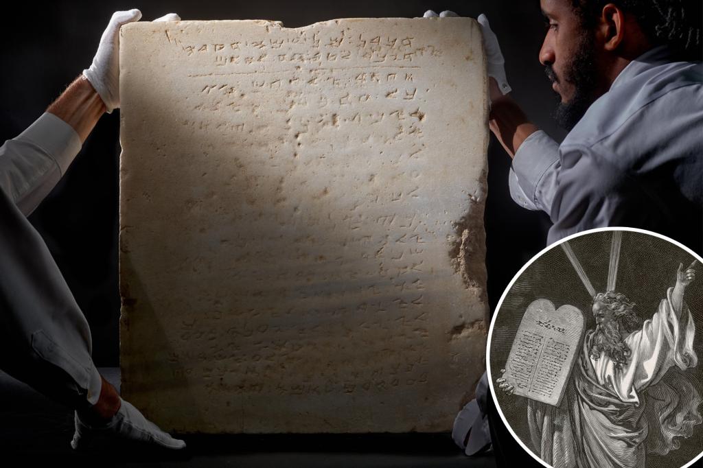 Oldest stone tablet of 10 Commandments goes to auction