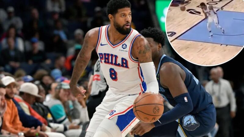 76ers’ Paul George suffers left knee hyperextension