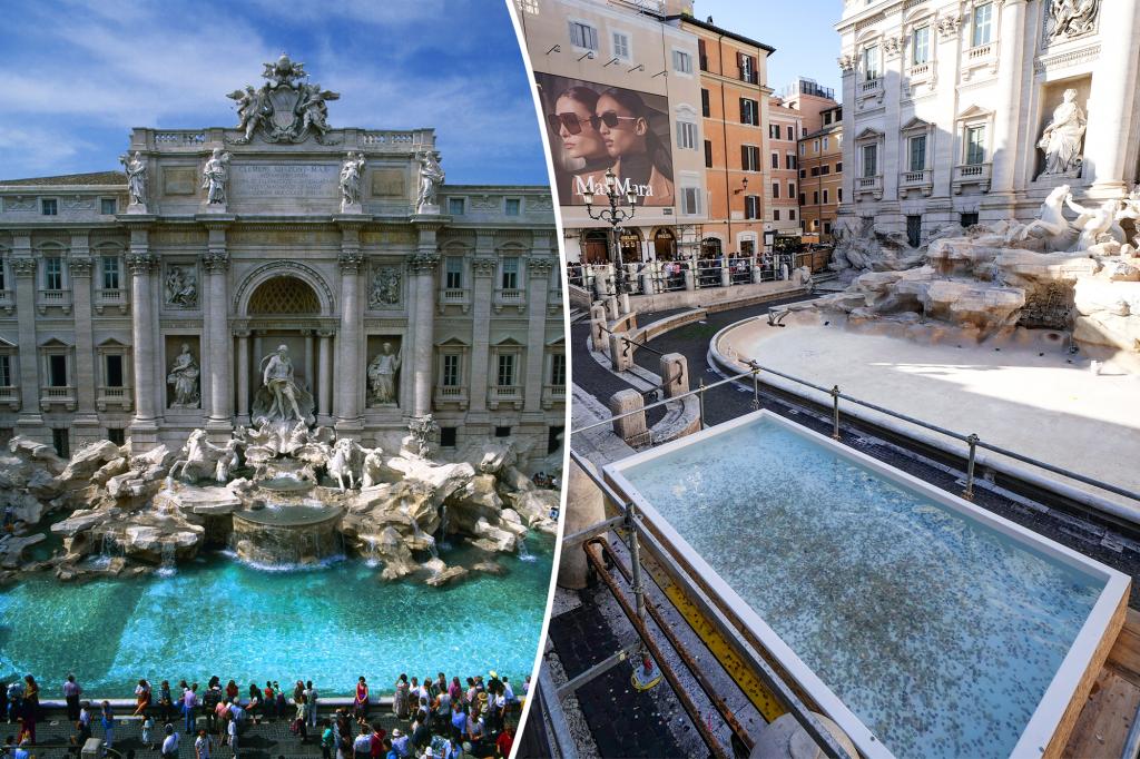 Rome’s Trevi fountain shuttered as officials plan to charge admission