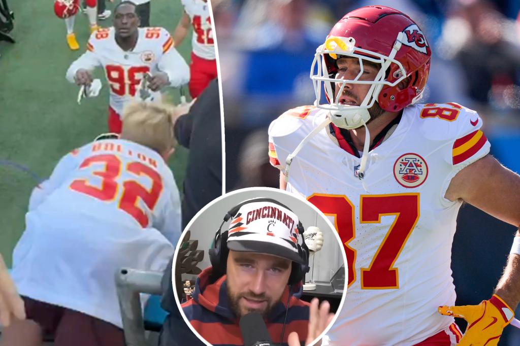 Travis Kelce admits he ‘kept on moving’ when he saw a little boy fall at NFL game