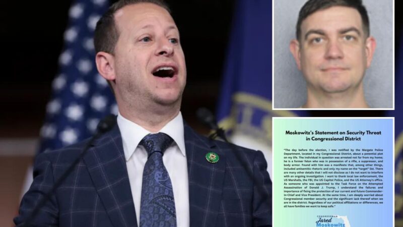 Armed man with antisemitic manifesto arrested near home of Congressman Moskowitz