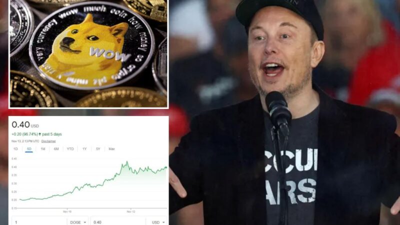 Dogecoin surges after Trump announces Elon Musk-led agency