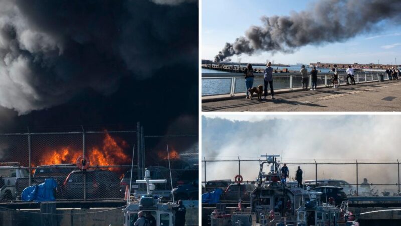 Fire erupts at NYPD’s Brooklyn auto pound, damaging 22 vehicles: sources