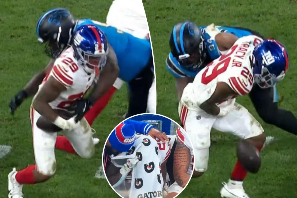 Giants’ Tyrone Tracy overwhelmed with regret over costly overtime fumble