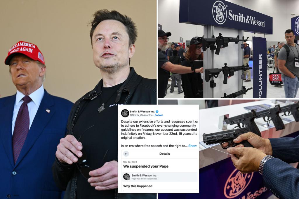 Gunmaker Smith & Wesson applauds Elon Musk’s X after getting suspended by Facebook