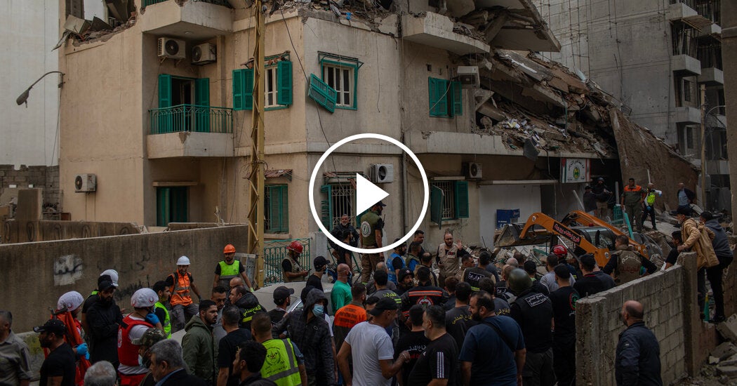 Israeli Airstrikes Hit Central Beirut and Its Southern Suburbs