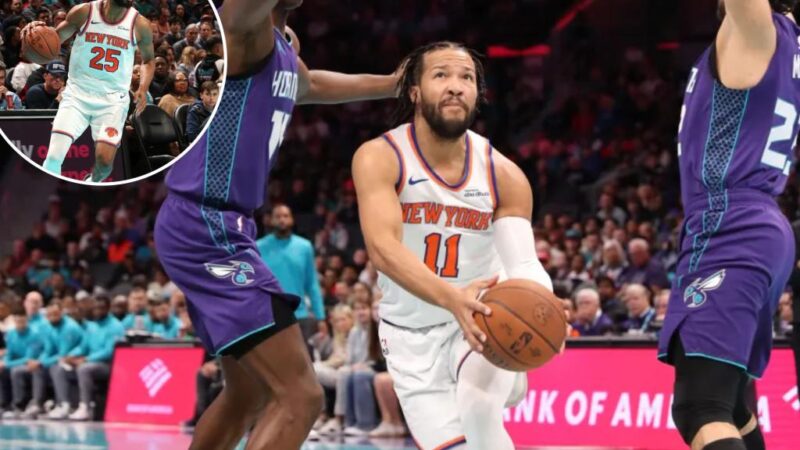 Jalen Brunson bails out Knicks as Mikal Bridges bottoms out against lowly Hornets