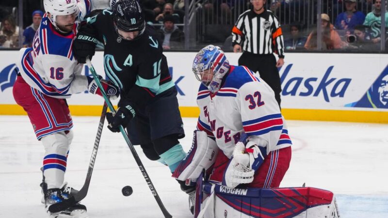 Jonathan Quick’s shutout streak continues as Rangers stymie Kraken