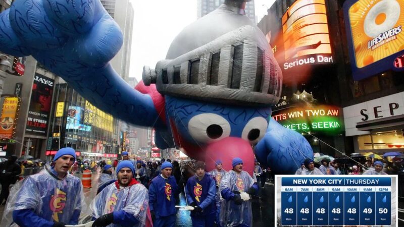 Macy’s Thanksgiving Day Parade faces cold rain for 100th anniversary