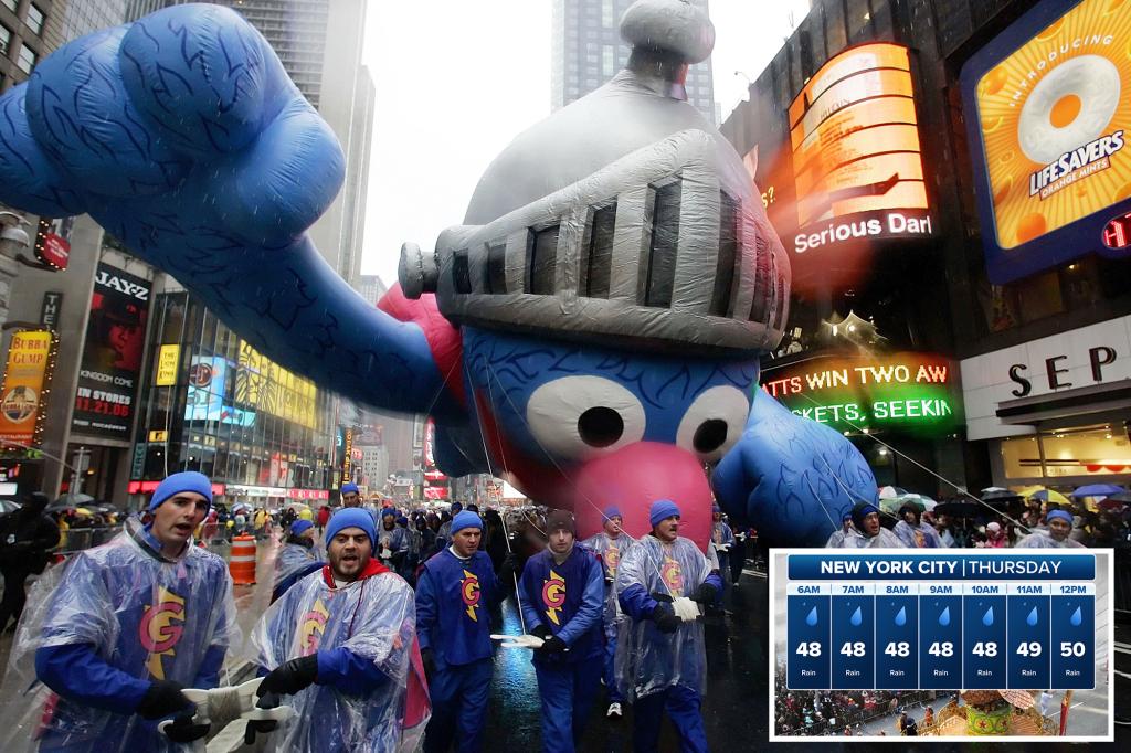 Macy’s Thanksgiving Day Parade faces cold rain for 100th anniversary