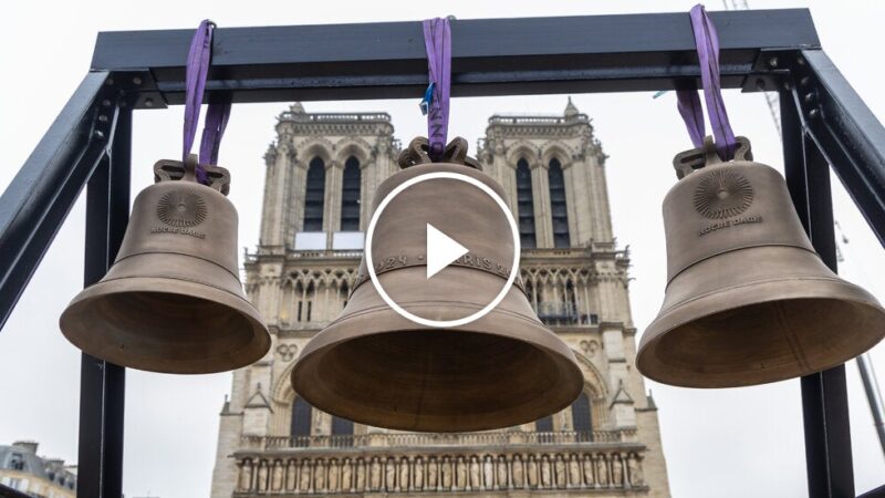 Notre-Dame Cathedral’s Bells Ring as Restoration Nears Completion