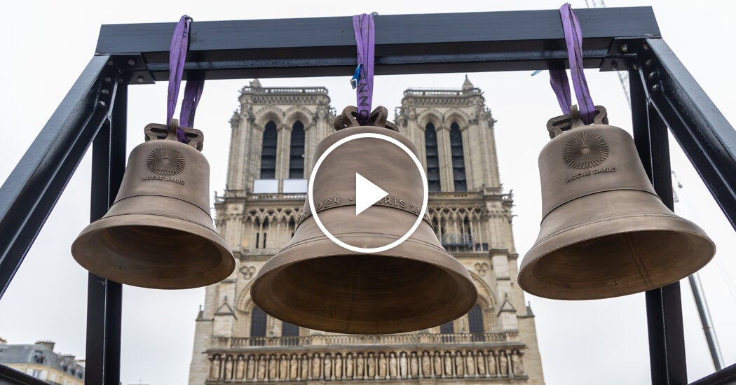 Notre-Dame Cathedral’s Bells Ring as Restoration Nears Completion