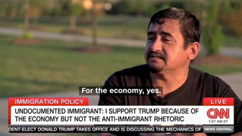 Undocumented immigrant tells CNN he supported Trump ‘for the economy’