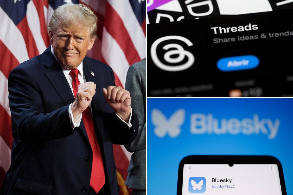 X rivals Bluesky, Threads see influx of users after Trump election