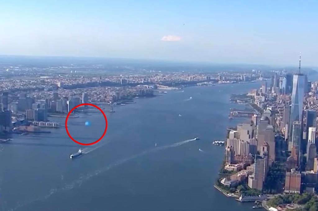 Brilliant orb zooming past NYC accidentally caught on film by local news chopper