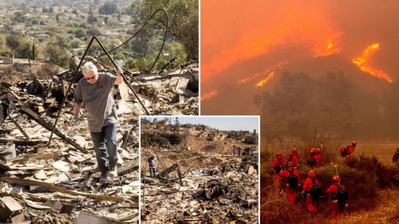 Southern California firefighters make progress against wildfire as fierce winds start to subside