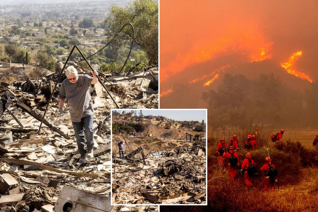 Southern California firefighters make progress against wildfire as fierce winds start to subside