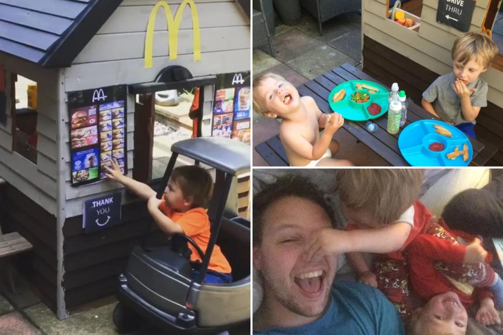 Dad creates mini McDonald’s drive-thru for kids — for $50