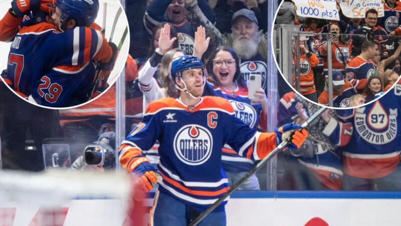 Connor McDavid makes NHL history with 1,000th point