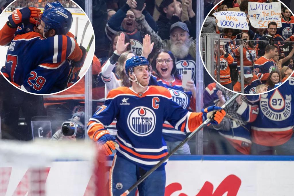 Connor McDavid makes NHL history with 1,000th point